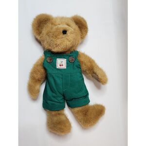 Teddy Bear Plush in Green Overalls Unbranded Soft Brown Bear